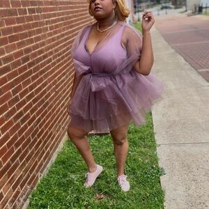 Gabi Fresh X Fashion to Figure Purple Tulle Dress